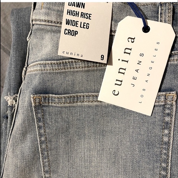 Eunina Dawn high rise wide leg crop jeans size 9 regular - Picture 9 of 9